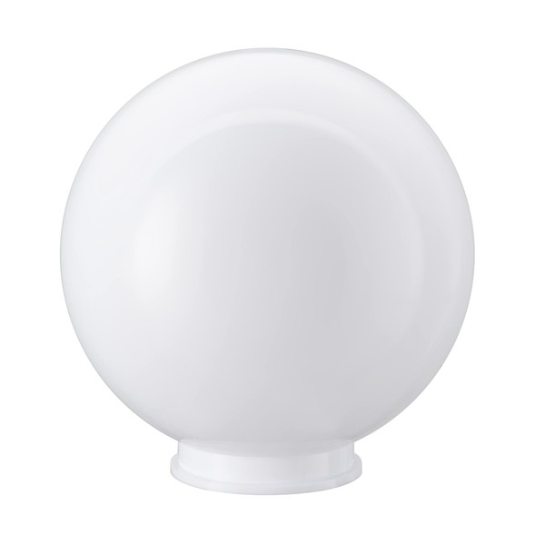 Aspen Creative 28002-41, 8" White Acrylic Replacement Lamp Post Globe
