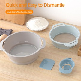 FLEXMAN 4Pcs Pollen Sieve Set, Stackable Food Grade PP Extractor Sifter Shaker, Manual Mode Vibrating Sieve with Tools Trays for Kitchen Baking