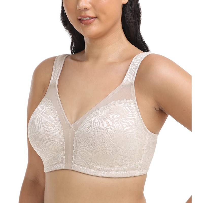 DotVol Large Busts Wirefree Non Padded Comfort Plus Size Lace