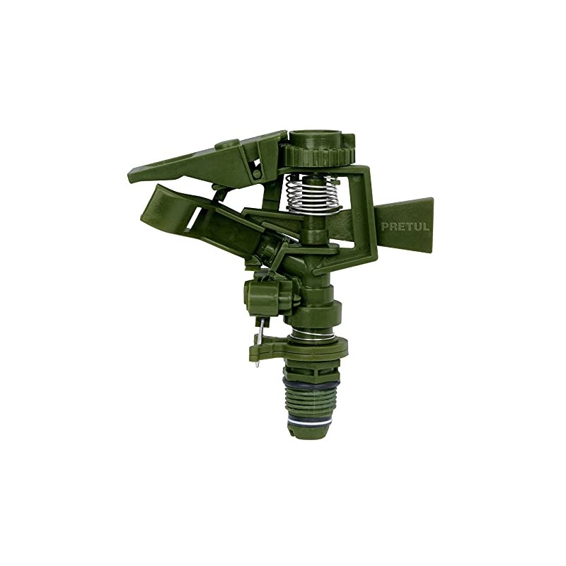 Pretul ASVE, Aspersor verde de plástico, cabeza y conector fabricados