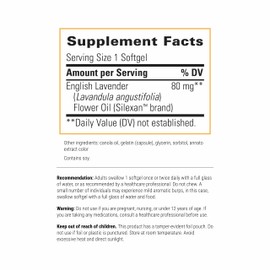 Integrative Therapeutics Lavela WS 1265 - Lavender Essential Oil Supplement for Sleep & Stress Support* - Dairy-Free - 120 Softgels (120 Servings)