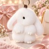 Fluffy Bunny Keychain for Bags & Keys – Messy or