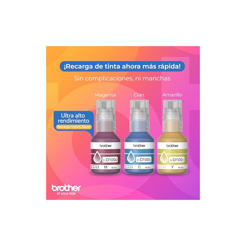 Brother Kit Botellas Tinta de Color InkBenefit Tank BTD100CL3PK