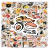 Sushi Stickers 100 Pcs Vinyl Aesthetic Onigiri Stickers for Water