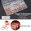 maierke 110PCS Crush Washer Oil Drain Plug Gasket Assortment,50PCS 5