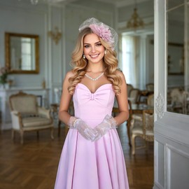 Heliltd 5Pcs Fascinators for Women Tea Party Fascinator Hat for Women Veil Tea Party Hats and Gloves Set