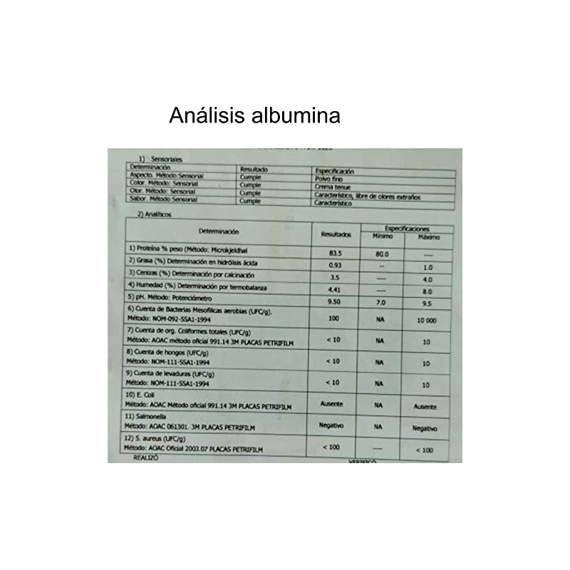 500g Albumina de Huevo en Polvo PURA 100% Natural con