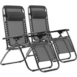 Patio Chairs Set of 2 Zero Gravity Chair Folding Chairs Anti Gravity Chair Outdoor Chairs Reclining Deck Chairs Outdoor Folding Chairs Lounge Chair Foldable Yard