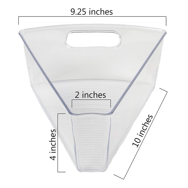 Kitchen Spaces Corner Lazy Susan Kitchen Organization, 2 Pack, Clear