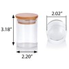 4 oz Premium Borosilicate Clear Tall Glass Jars with Bamboo