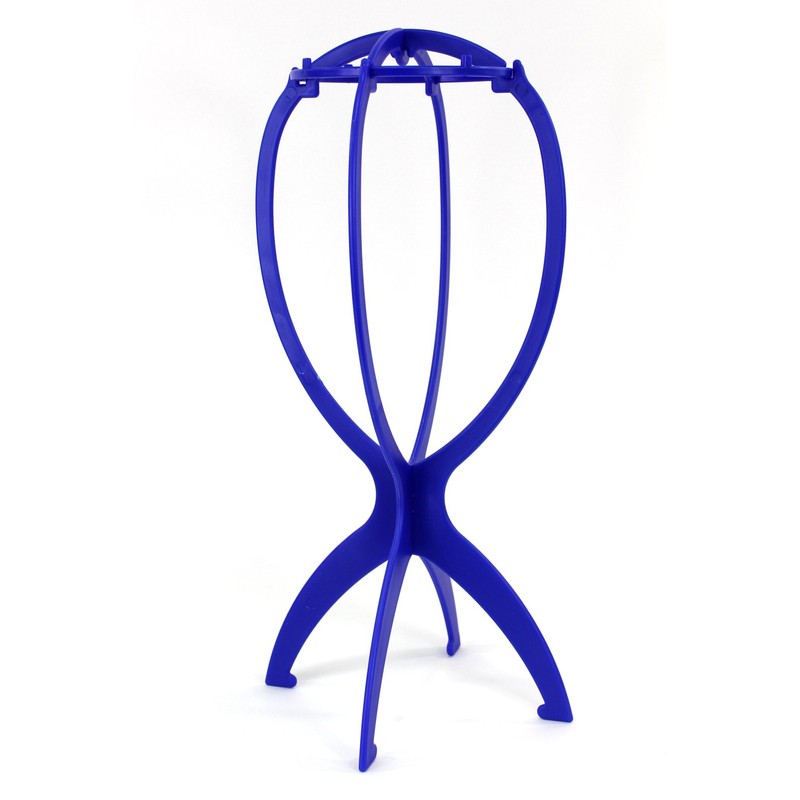 WIG ME UP - Synthetic wig stand, blue