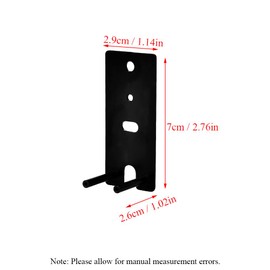 TopHomer 2Pcs Black Wall Mount Brackets with Screws, Home Entertainment System Accessories, Wall-mounted Stand for Surround Speakers