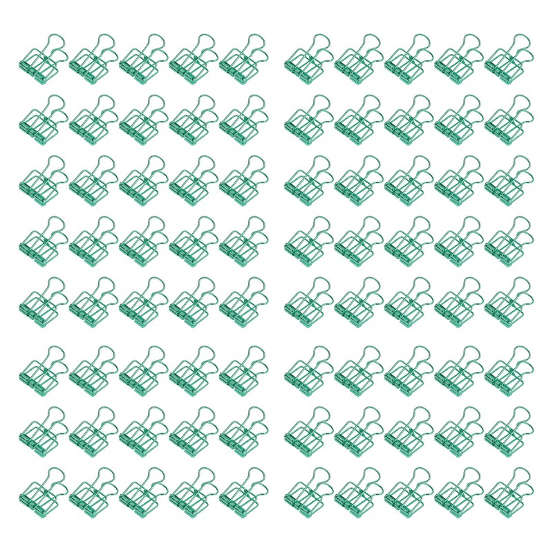 19mm 80pcs Binder Clips Strong Clamping Force Metal Hollow Tail