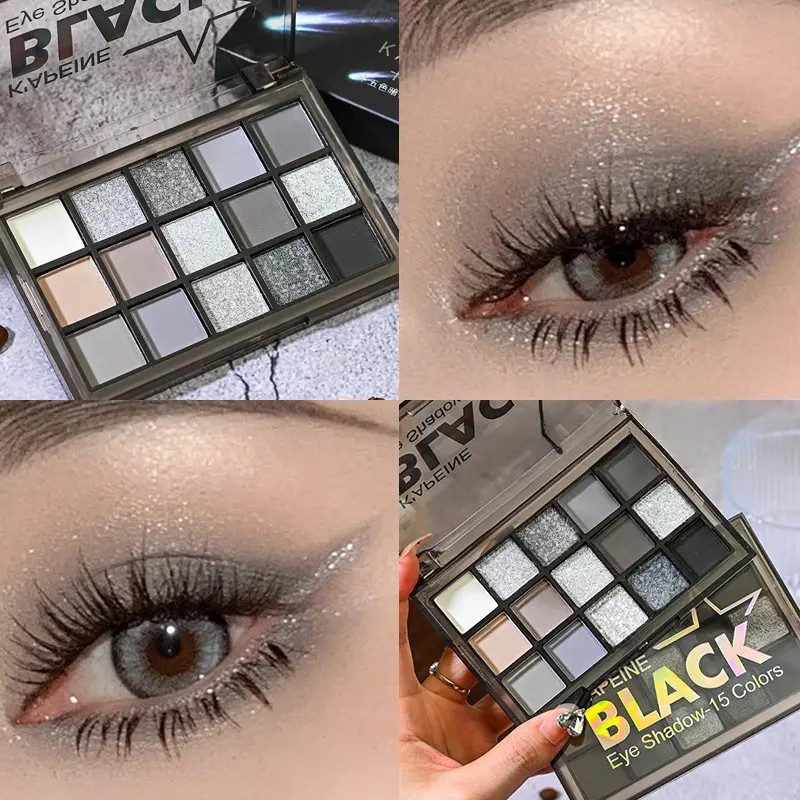 Paleta De Sombras 15 Colores Mate Ahumado Festivo