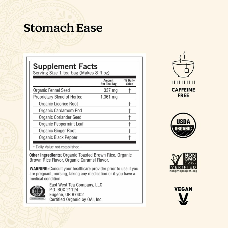 Yogi Tea - Stomach Ease (6 Pack) - Supports Healthy