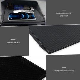 Auovo Subaru XV Impreza Forester sk 3D Display Front Mat Dashboard Mat Rubber Cup Interior Rubber Mat (Black)