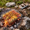 Rolling Grill Basket, Stainless Steel BBQ Grilling Basket with Removable