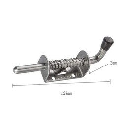Heavy Duty Steel Spring, 1pc Animal Bolt Spring Latch for Garage, Stable Shed Door, etc(128mm)