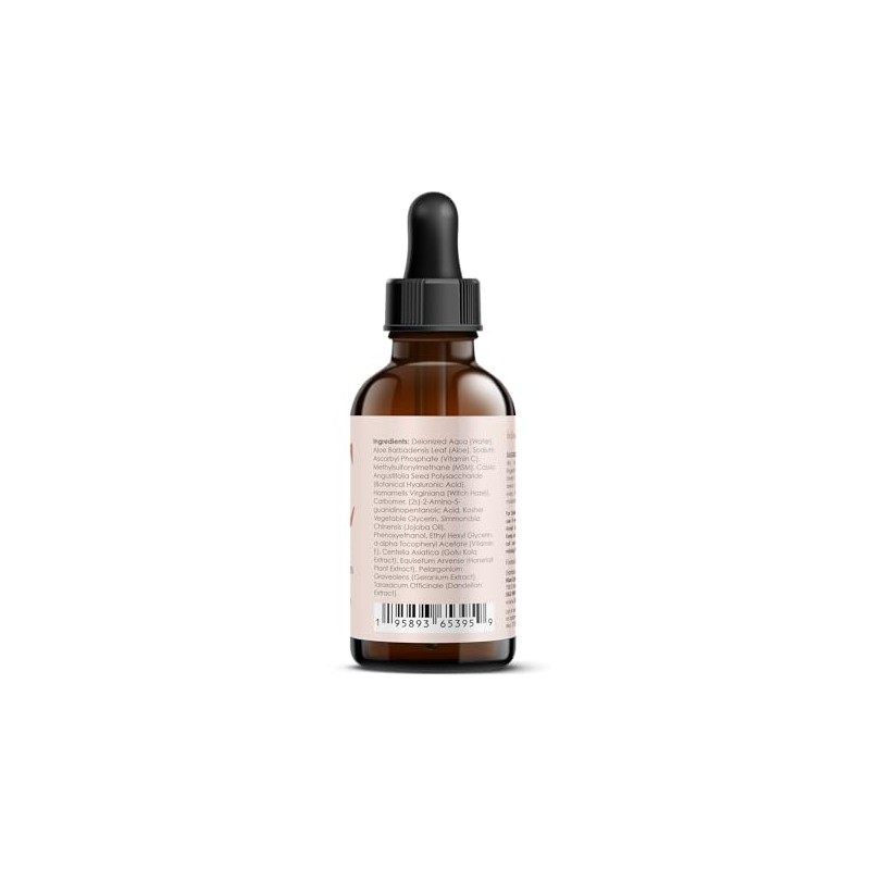 Suero Facial con Vitamina C, Acido Hialuronico, Vitamina E, Sabila