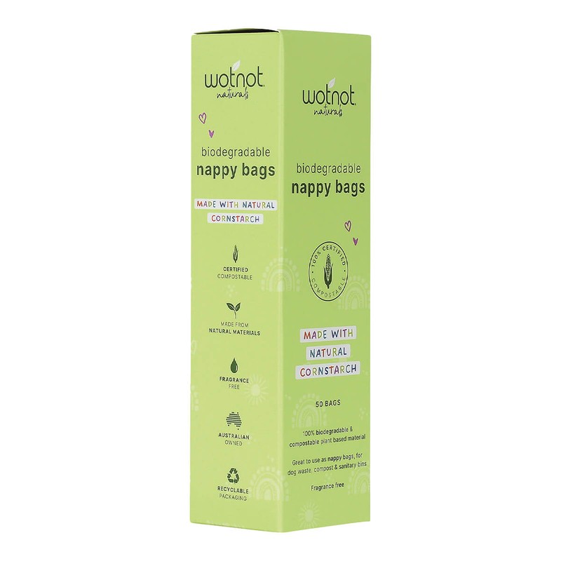 Wotnot Biodegradable Nappy Bags, 50 Pack