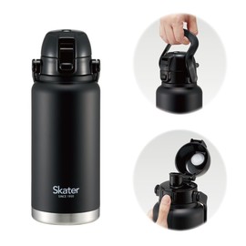 Skater STD10H-A Stainless Steel Direct Bottle with Handle, 33.8 fl oz (1,000 ml), Black