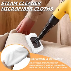 12 Packs Steam Cleaner Accessories, Universal Reusable Microfiber Cloths for Handheld Steam Cleaner, Compatible with SV7 SC5 SC4 SC3 SC2 SC1 Series