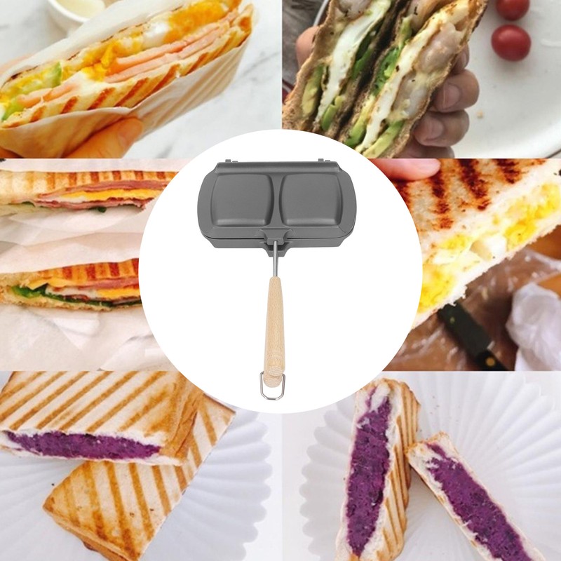Double Sided Frying Pan Fast Heat Conduction Evenly Heated Detachable