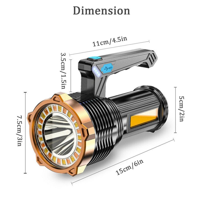 9900000LM Most Powerful 8 Modes LED Torch USB Rechargeable Flashlight