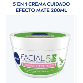 Nivea Cream Facial Hidratante 5 En 1 Efecto Mate, 200ml MATTE EFFECT CREAM