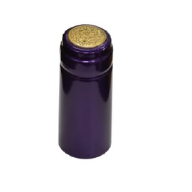 North Mountain Supply Premium PVC Heat Shrink Capsules with Tear Tabs for Wine Bottles - 165 Count - Purple with Gold Top