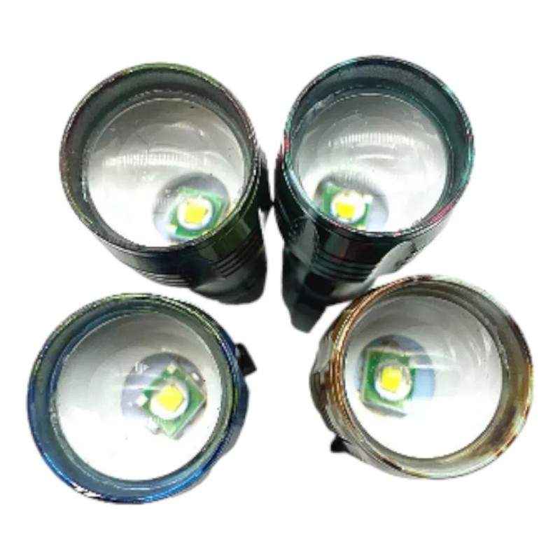 LAMPARA Pack 6 Lampara Táctica Mano Led Recargable Camping Bolsillo