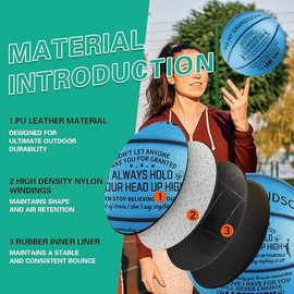 Moactiv A Special Basketball to Show Your Grandson How Much You Love Them - Perfect Gift for Grandson! International standard size(With A pump)