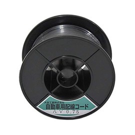 Meltec AV0.75-BK-30 Automotive Wiring Single Cord AV0.75 sq ft (0.75 sq mm), Black, 11.8 ft (30 m) Spool Winding