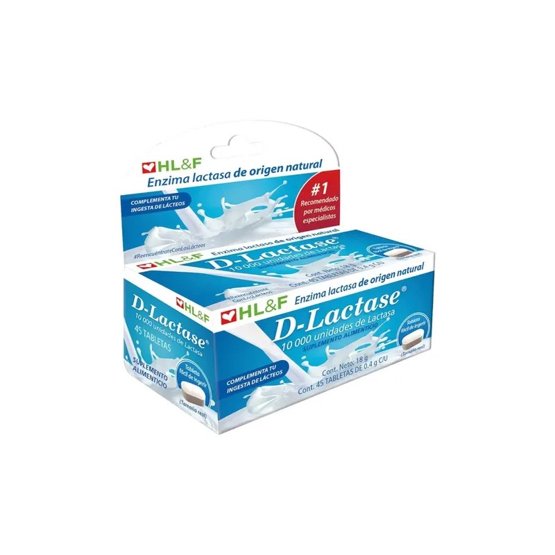 Suplemento Alimenticio D-lactase 45 Tabletas
