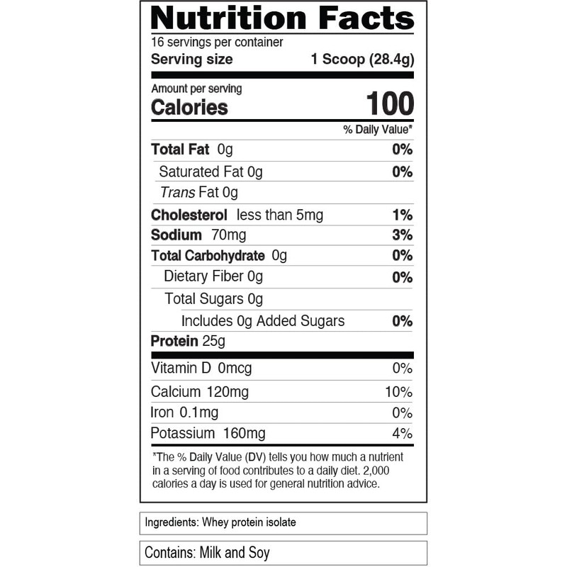 Evlution Nutrition 100% Isolate, Whey Isolate Protein Powder, 25 G