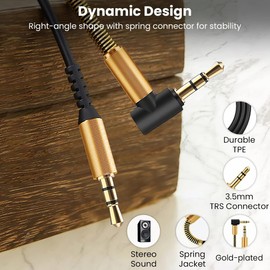 ULTRICS Aux Cable 3.5 mm, 3 m Male to Male Audio Cable, 3.5 mm Stereo Jack Cable Compatible with Headphones iPods iPhones iPads, Home/Car Stereos Speakers MP3 Players Smartphones and More