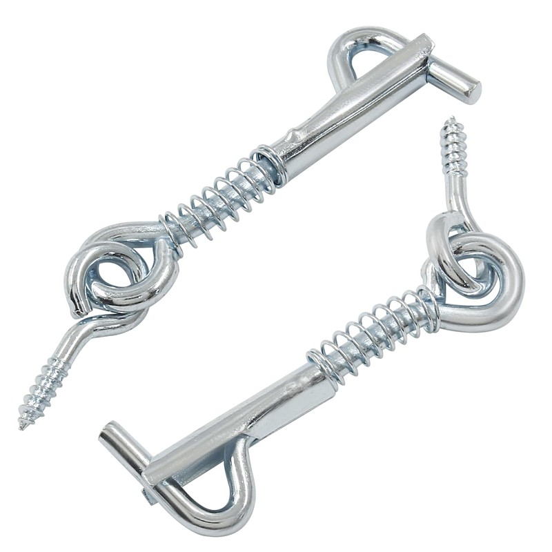 Unlorspy 6Pcs 2 inch Safety Hook and Eye Latch Spring