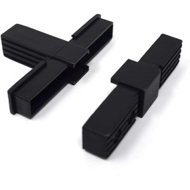 Design61 4 x T-piece connector for square pipes, pipe connectors, 25 x 25 x 1.5 mm