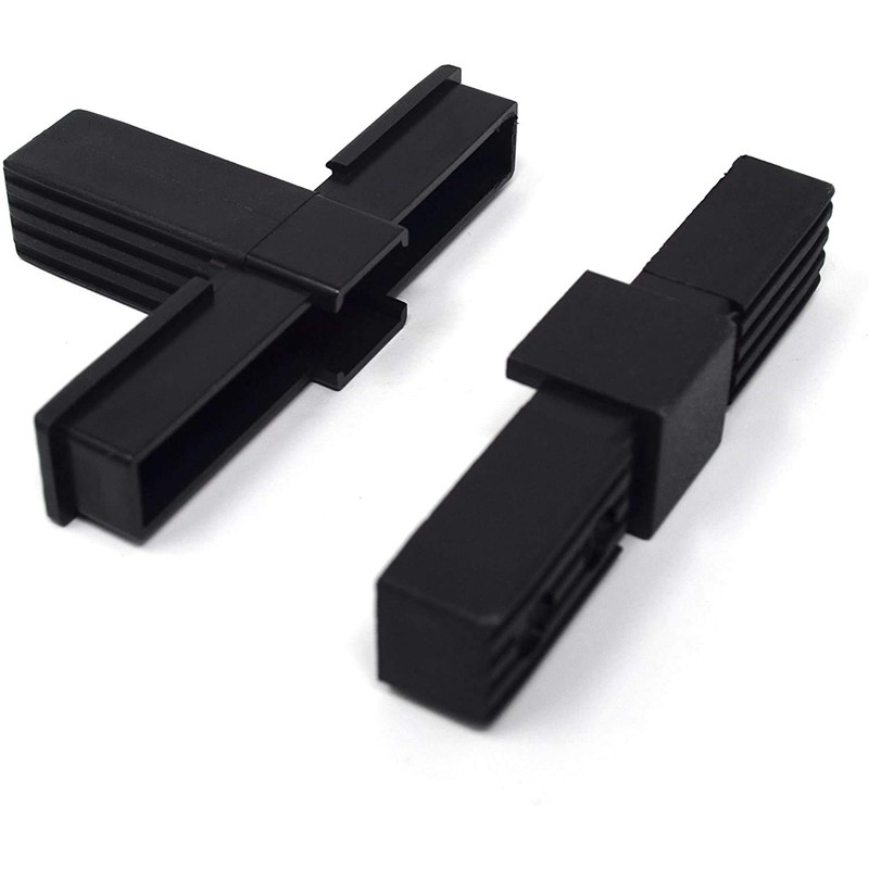 Design61 4 x T-piece connector for square pipes, pipe connectors,