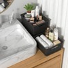 Taysisiter 13 Quart Flat Stackable Plastic Storage Basket with Lid,