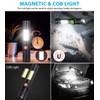 Vnina Rechargeable Tactical Flashlight, USB Magnetic Flashlights with COB Flash