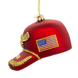 Noble Gems™ Glass Veteran's Hat Ornament