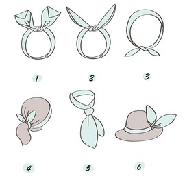 ONEYE Paisley Wire Headbands Wire Hair Wraps Twist Bow Headband Wire Bandana Cute Wire Bunny Ears Headbands Headwraps Hair Bands Hair Holder Hair Accessories for Women Ladies with 8PCS