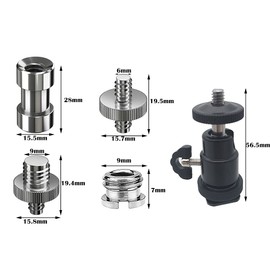 Tripod Screws, CESFONJER 1/4 Inch to 3/8 Screw, Tripod Head Ball Head 1/4 Inch to 1/4 Inch Screw for Camera/Tripod/Monopad/Ball Head/Light Stand (21 Pieces)