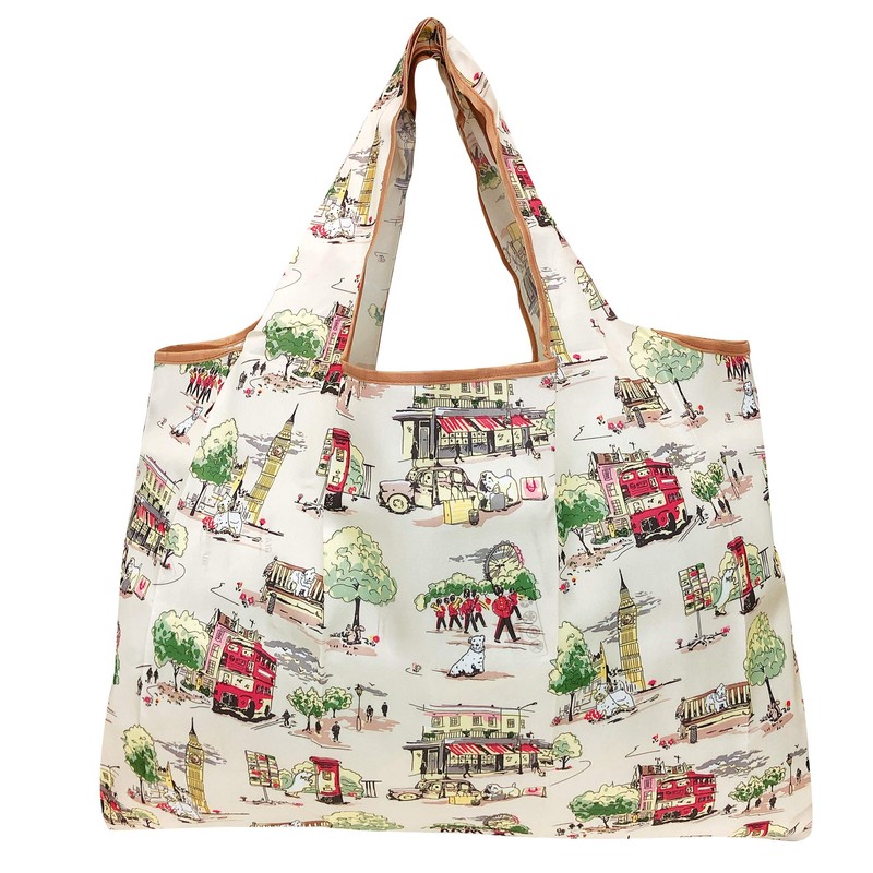 Bowbear Foldable Nylon Reusable Shopping Grocery Bag (Set of 3),