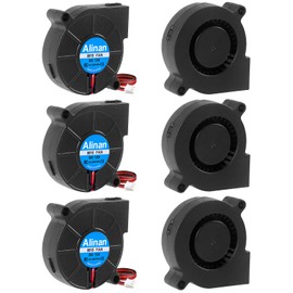 Alinan 6pcs 5015 12V Brushless Cooling Blower Fan 50 * 50 * 15MM Cable Length 30CM Dual Ball Bearing 2PIN Terninal