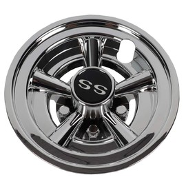 Golf Cart 8" SS Wheel Covers Hub Caps, Set of 4PCS Fits Yamaha Club CAR EZ-GO Golf Cart and Most Brand Golf carts(Silver)