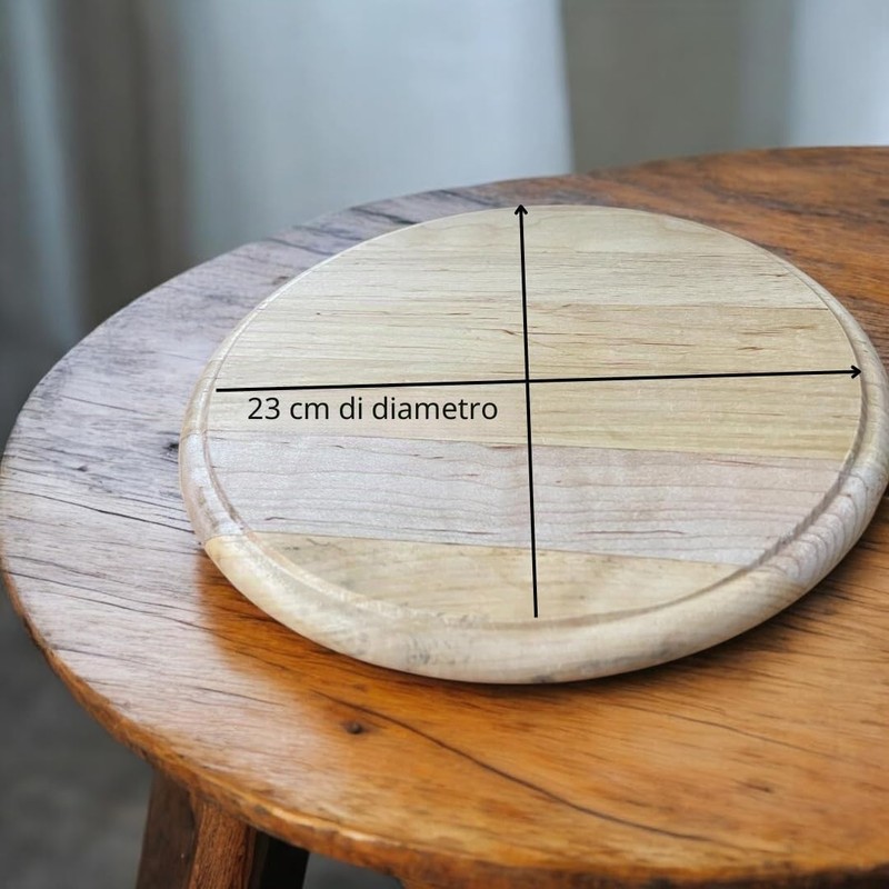 PARENCE – Set di 2 tavole di legno rotonde da