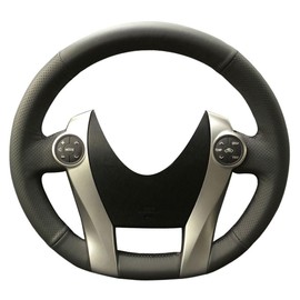Eiseng DIY Steering Wheel Cover for 2010 2011 2012 2013 2014 2015 Toyota Prius Hatchback/for 2012-2019 Prius C/for 2012-2017 Prius V Wagon Plug-in Black Microfiber Leather Interior Accessories