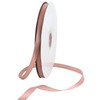 TONIFUL 3/8 in x 100yds Rose Gold Satin Ribbon Thin